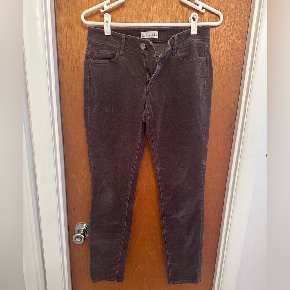 LOFT Brown Corduroy Ankle Pants